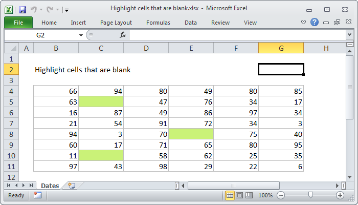 deleting blank column cells in excel for mac